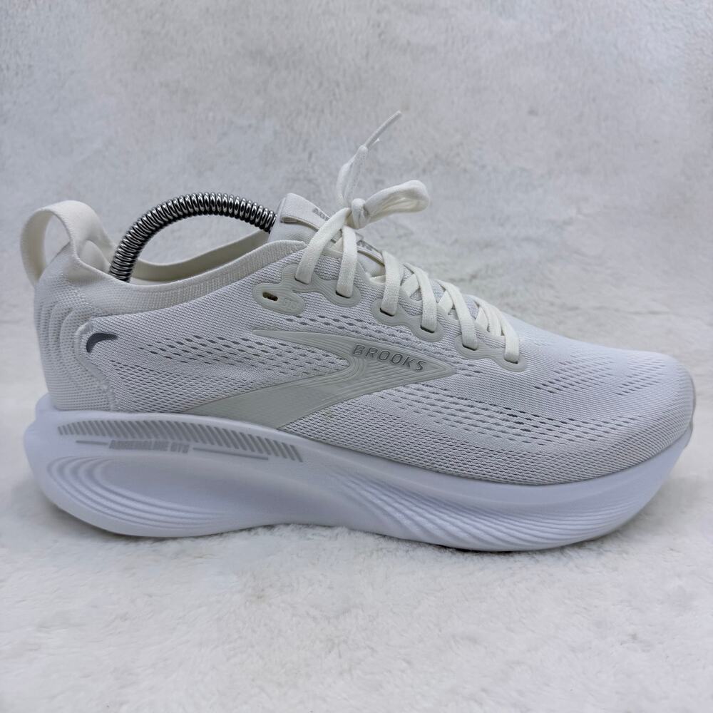 Brooks Adrenaline GTS 25 Womens Running Shoes Star White Size 10 Wide Sneakers